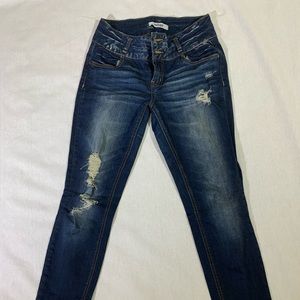 Distressed jeans